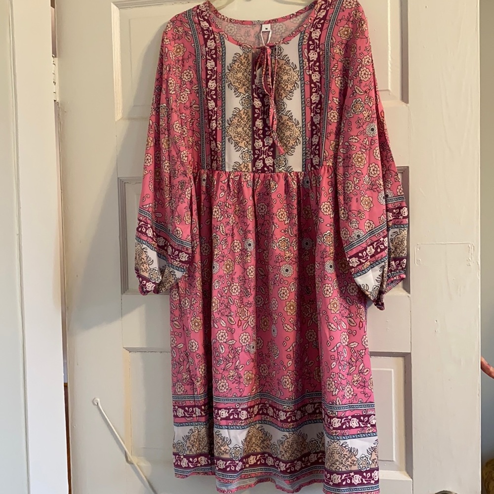 Pink bohemian dress